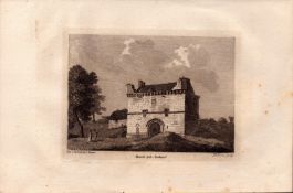 Morpeth Castle Northumberland F. Grose 1785 Antique Copper Engraving.