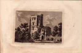 Chapel Swanton Harcourt Oxford F. Grose Antique 1785 Copper Engraving.