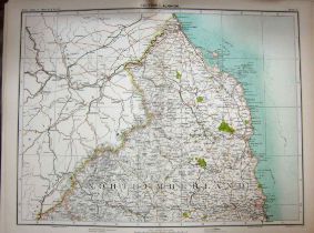 Victorian 1897 Map Northumberland, Alnwick, Holy Island, Berwick, Blyth.
