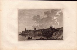 Tynemouth Castle & Priory Northumberland F. Grose 1785 Copper Engraving.