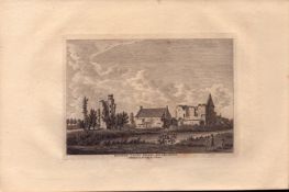 Minster Lovel Priory Oxford F. Grose Antique 1783 Copper Engraving.