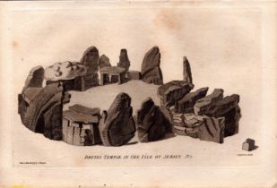 Druids Temple Jersey F. Grose Antique 1787 Copper Engraving No 2.