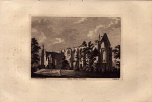 Bolton Priory Wharfedale Yorkshire F. Grose 1785 Antique Copper Engraving.