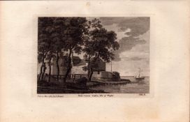 West Cowes Castle Isle Of Wight F. Grose 1784 Copper Engraving.