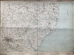 Ipswich Cloth Backed Vintage 1933 Engineering Working Map.