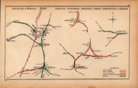 Leicester, Wigston, Drayton, Welham Antique Railway Diagram-48.