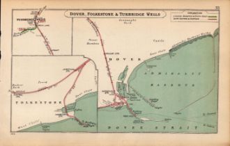 Dover Folkestone & Tunbridge Wells Antique Railway Diagram-33.