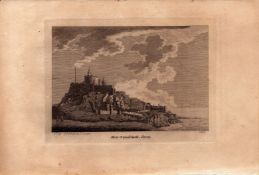 Mount Orqueil Castle Gorey Jersey F. Grose 1783 Antique Copper Engraving.