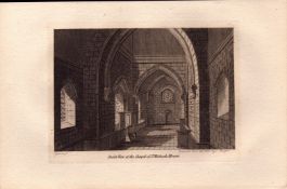 St Michaels Mount Inside Cornwall F. Grose 1786 Copper Engraving.