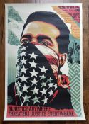 Shepard Fairey Obey 'American Rage' Giant Huge Signed Poster w/COA (#0335)