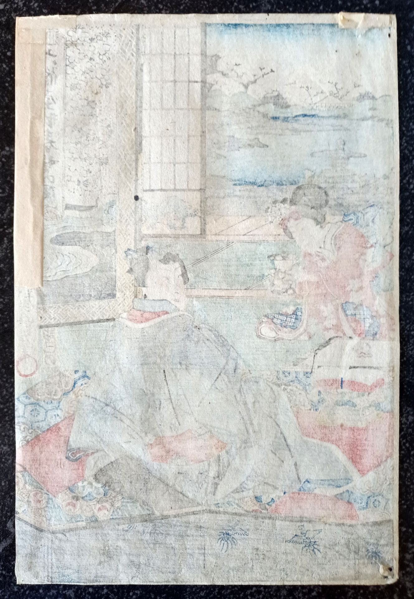 Utagawa Kunisda (Attributed) 1786-1864 (Utagawa Toyokuni III) 3/3 Triptych (#0350) - Image 2 of 9