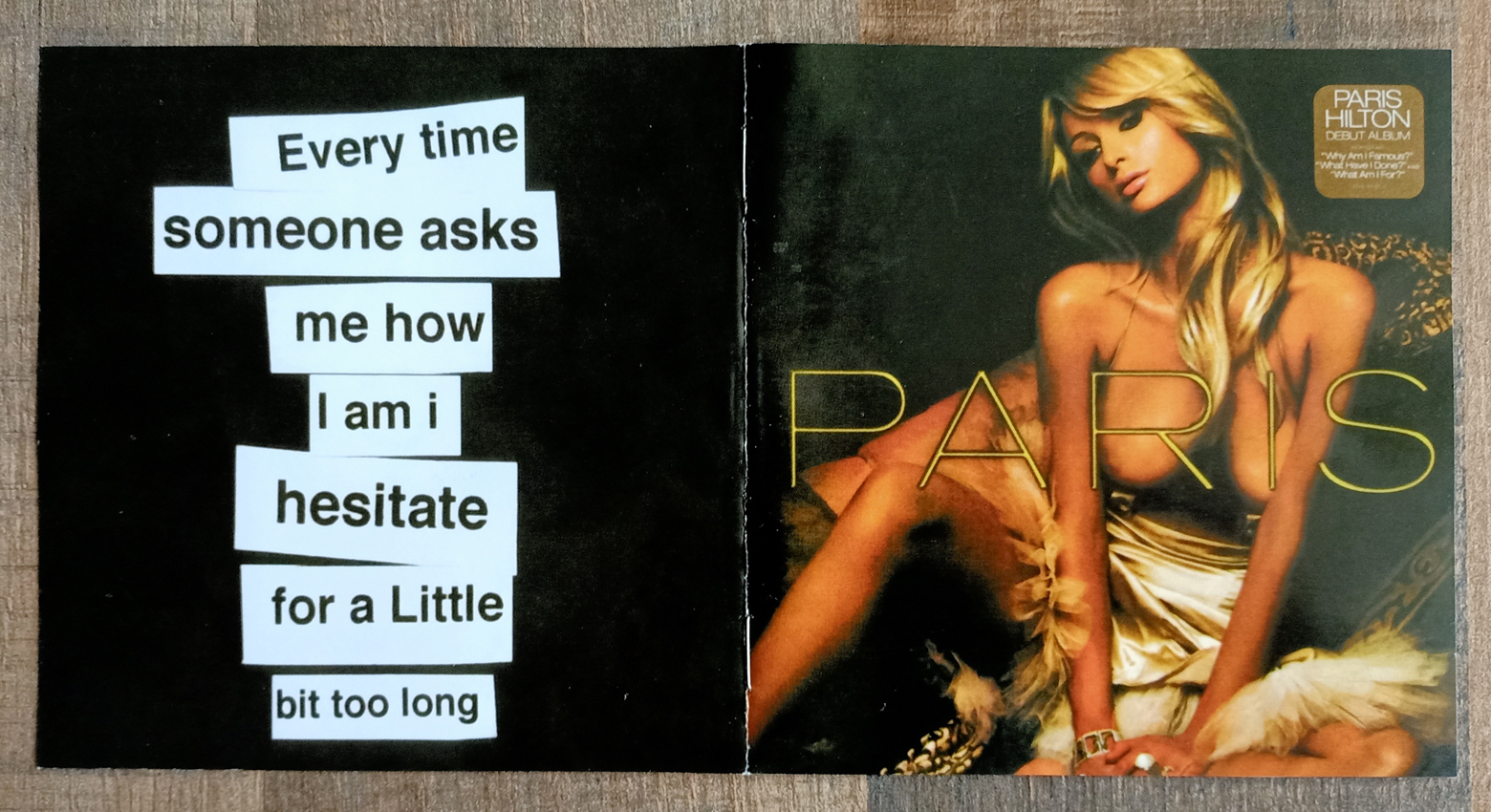 Paris Hilton & Danger Mouse - Paris CD Artwork By Banksy 2nd Pressing. (#0570) - Image 6 of 11