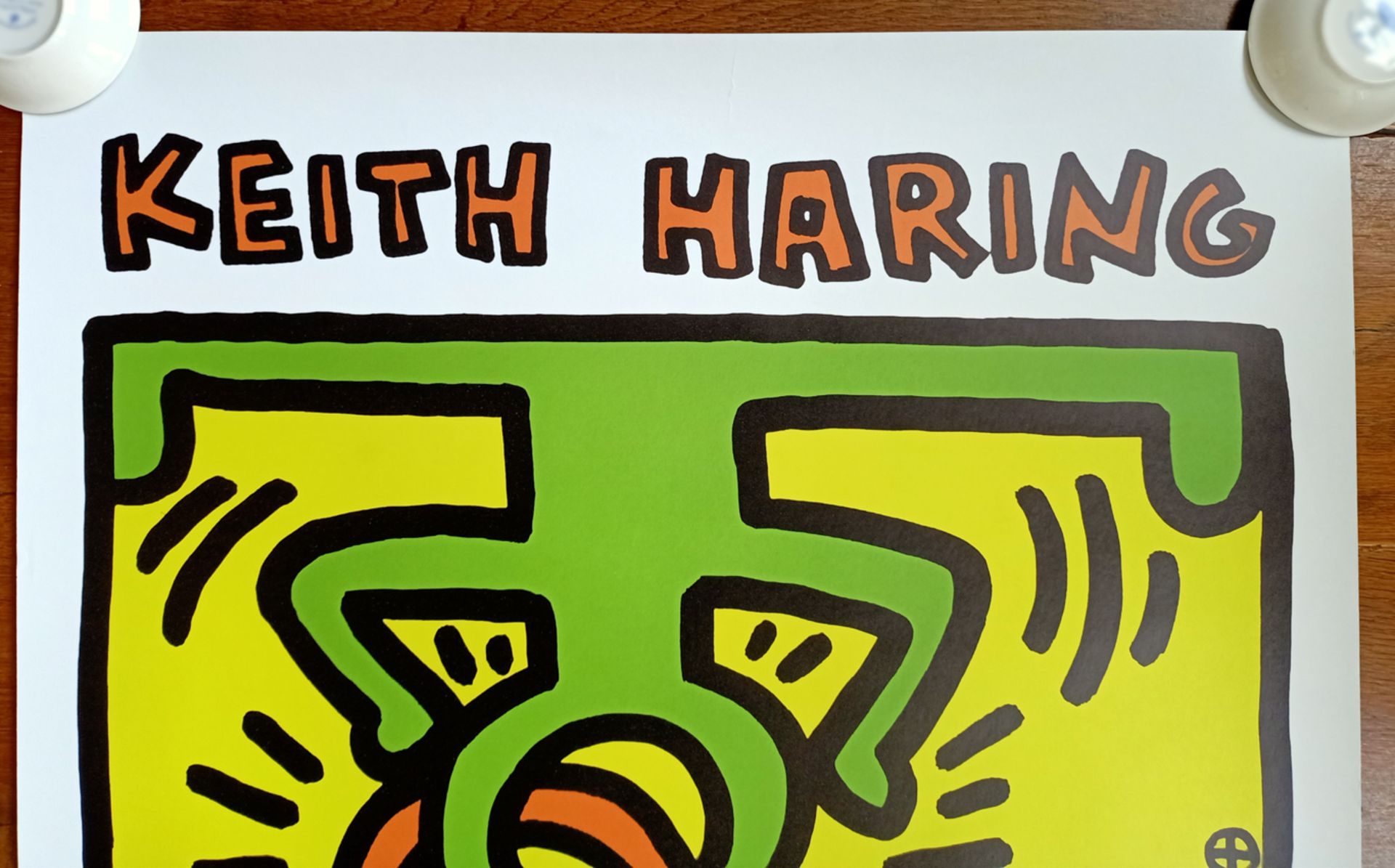 Keith Haring RARE ""Hans Mayer Galerie Original 1988 Poster"" Signed (#0723) - Image 4 of 4