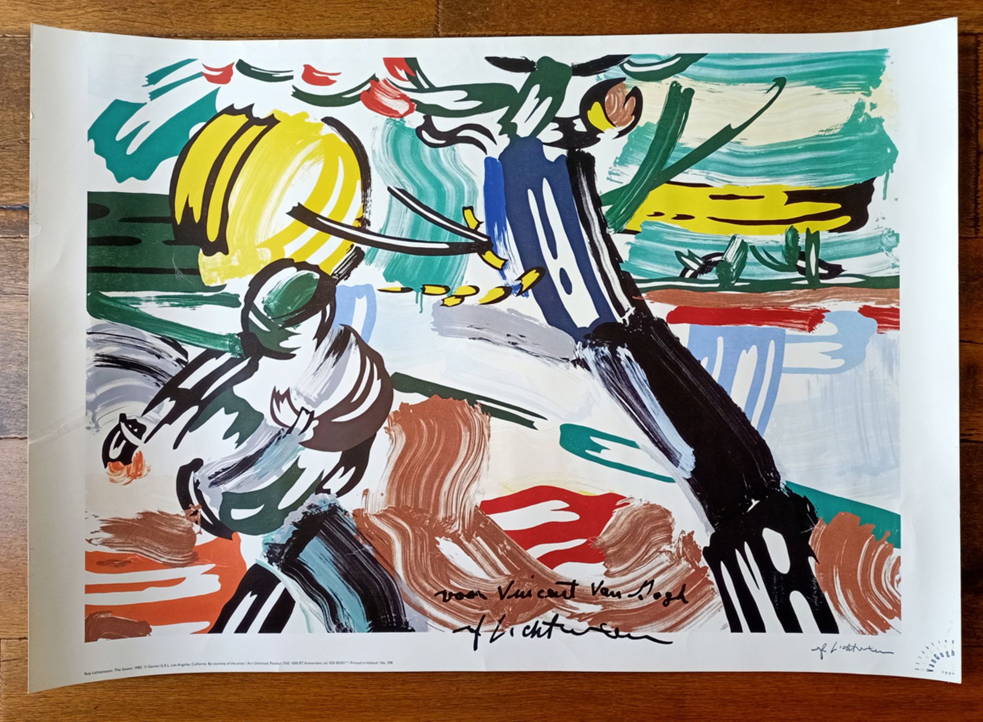 Roy Lichtenstein (Attributed) Poster ""Voor Vincent Van Gogh"" (#0436)