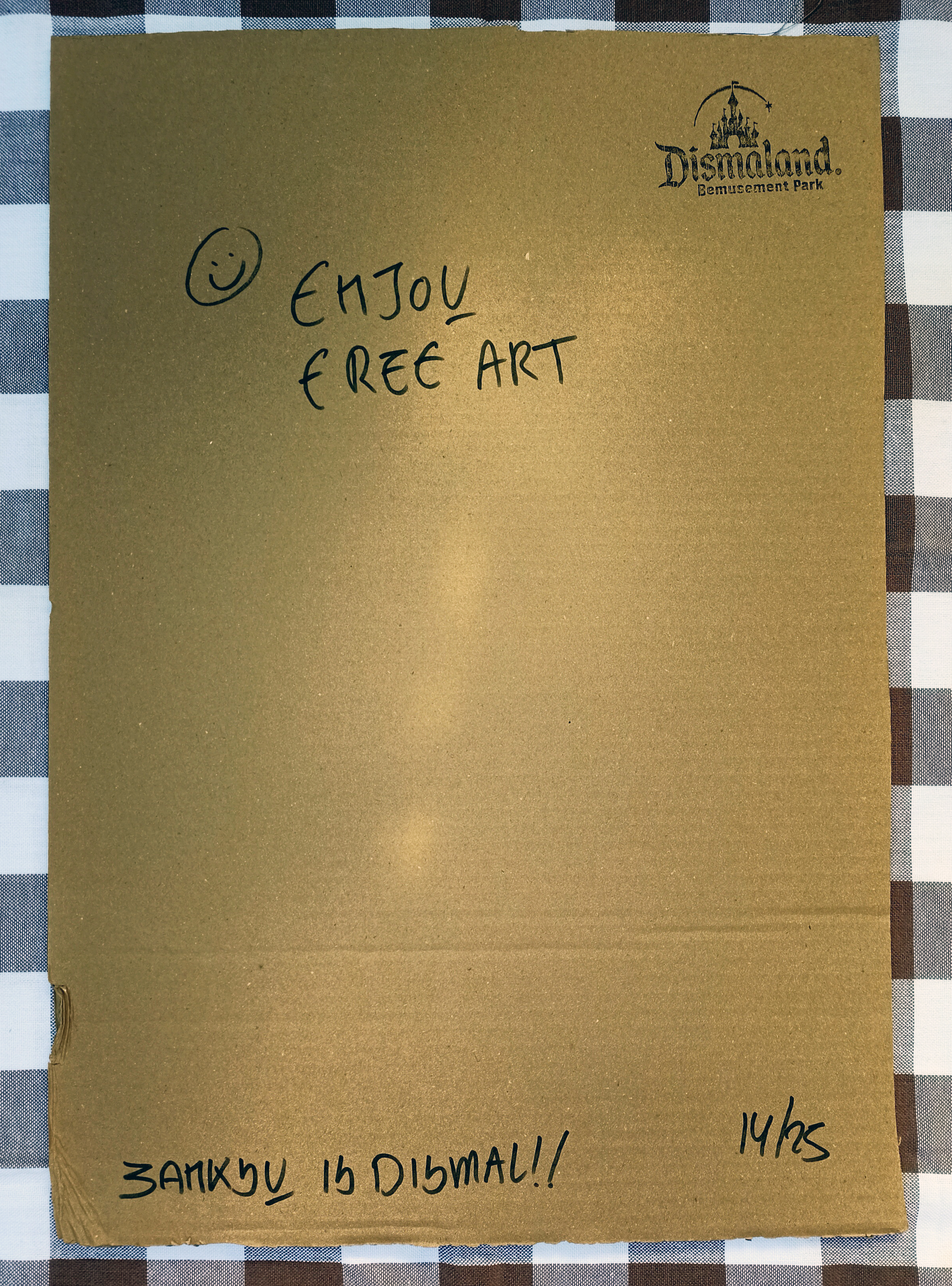 Banksy (Attributed) 'Laugh Now' Cardboard - Dismaland Souvenir LE 14/25 (#0487) - Image 2 of 4