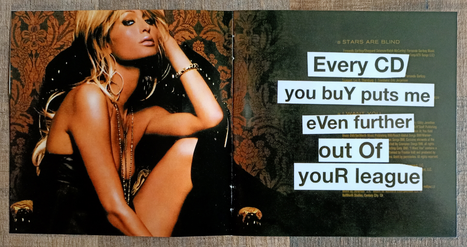 Paris Hilton & Danger Mouse - Paris CD Artwork By Banksy 2nd Pressing. (#0570) - Image 7 of 11