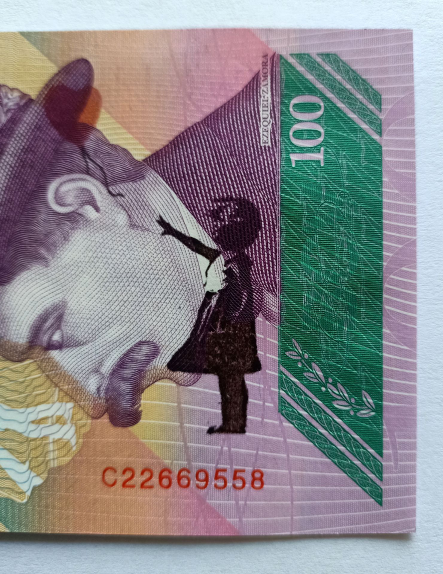 Banksy Banknote 100 Bolivariana with BanksyTag Dismaland 2015 (#0603) - Image 4 of 12