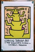 Keith Haring (Attributed) 5 Canvas Posters 1988 (#0326)