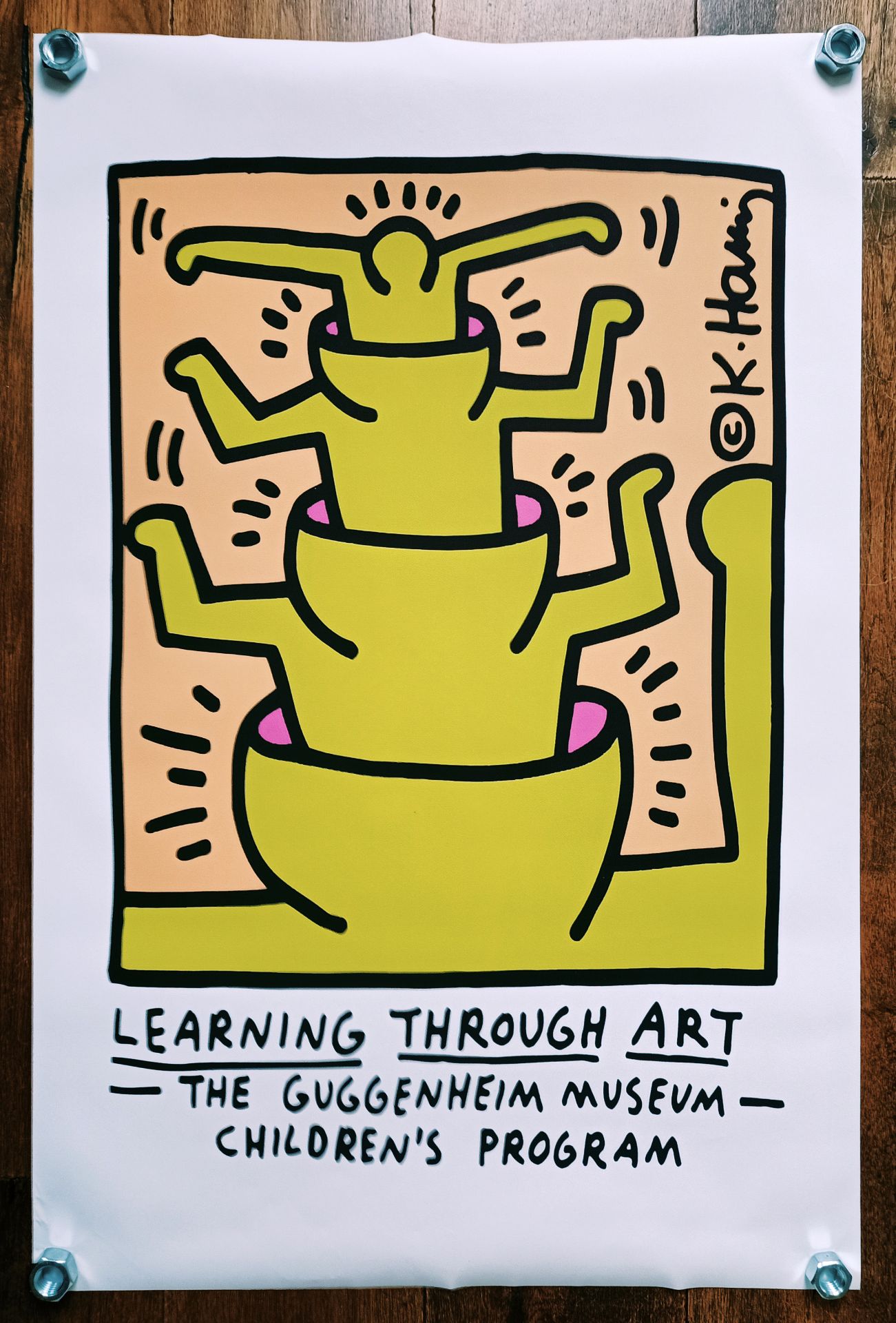 Keith Haring (Attributed) 5 Canvas Posters 1988 (#0326)