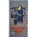 Grim Greaper Wrong War' Banksy London 2003 w/COA (#0484)