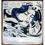 Roy Lichtenstein Silkscreen Poster 'Drowning Girl' 1989 Signed (#0353)