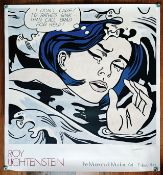 Roy Lichtenstein Silkscreen Poster 'Drowning Girl' 1989 Signed (#0353)