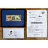 Banksy (Atributted) Dismaland Real Dollar w/SeeTicket (#0517)