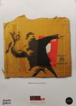 Banksy (Born 1974) Love Is In The Air-Offset Lithographic Poster Produced For The Palace of Culture
