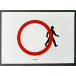 Banksy Stepping Out XL Sticker SOLD OUT (0460)