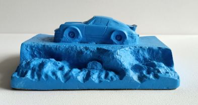 Daniel Arsham (Atibutted) Blue Trail Model Set of 2 Porsche 911 Turbo (#0546)