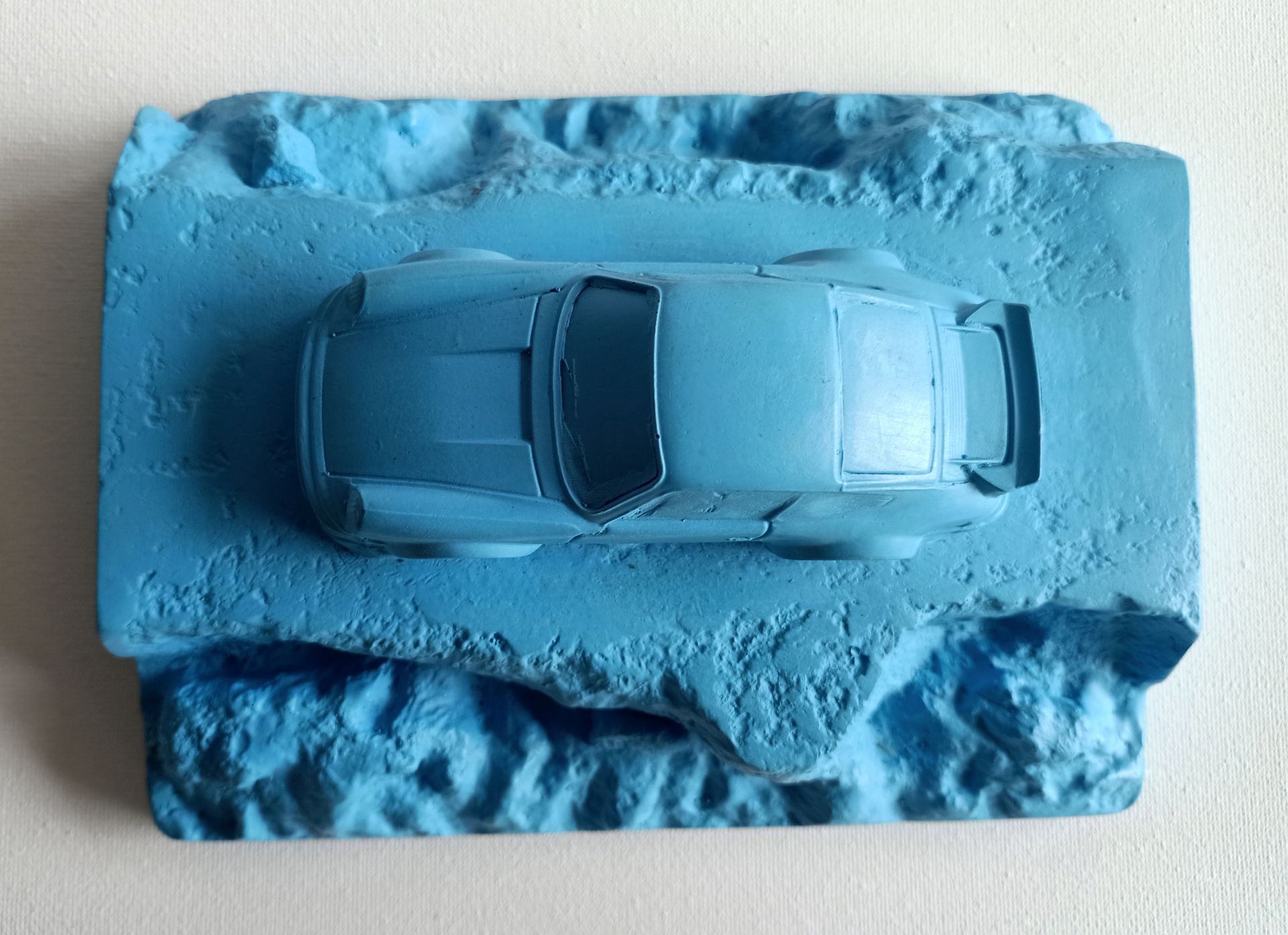 Daniel Arsham (Atibutted) Blue Trail Model Set of 2 Porsche 911 Turbo (#0546) - Image 9 of 10