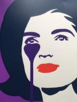 PURE EVIL (English 1968) Purple ‘Jackie Kennedy In Tears’, Screenprint, Signed Numbered Limited Ed