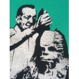 Eelus (b.1979) ‘Chew Barber’ In Mint Colourway Graffiti/Street/Urban Art