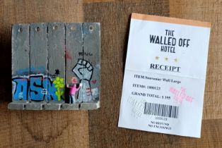 Banksy ""Free Pallestina Resist"" Wall Section Sculpture w/COA (#0526)