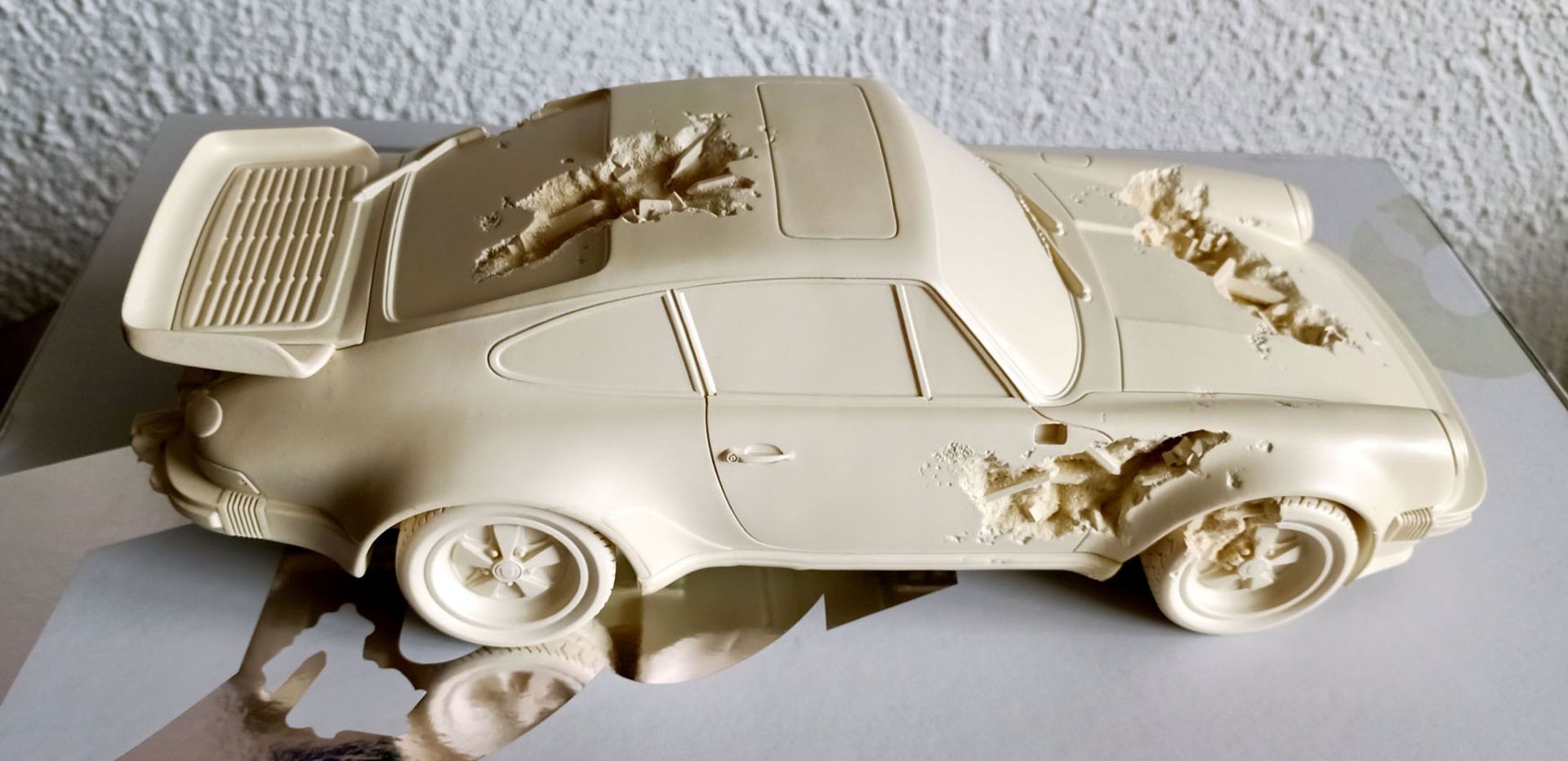 Daniel Arsham Corroded Porsche 911 White Brand New Limited Edition 274/500 (#0565) - Image 5 of 20