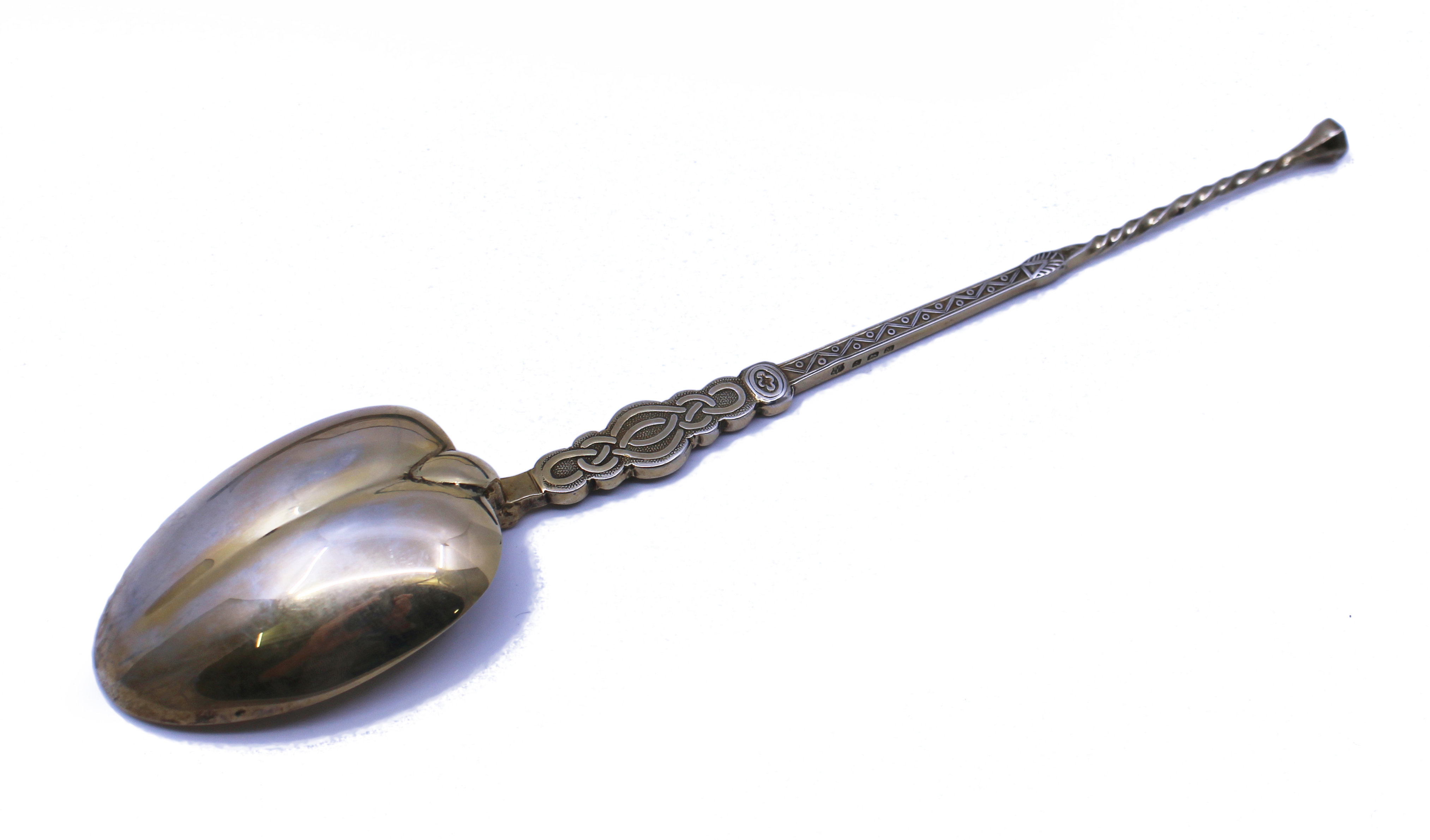 Pair of Cased Silver Gilt Anointing Spoons Birmingham 1936 - Image 5 of 12