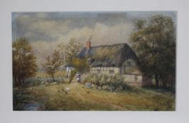 Victorian Landscape Watercolour by Mathilda Nottelle 1888