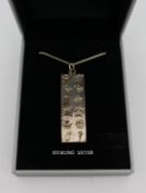 History of Ireland Sterling Silver Pendant Necklace