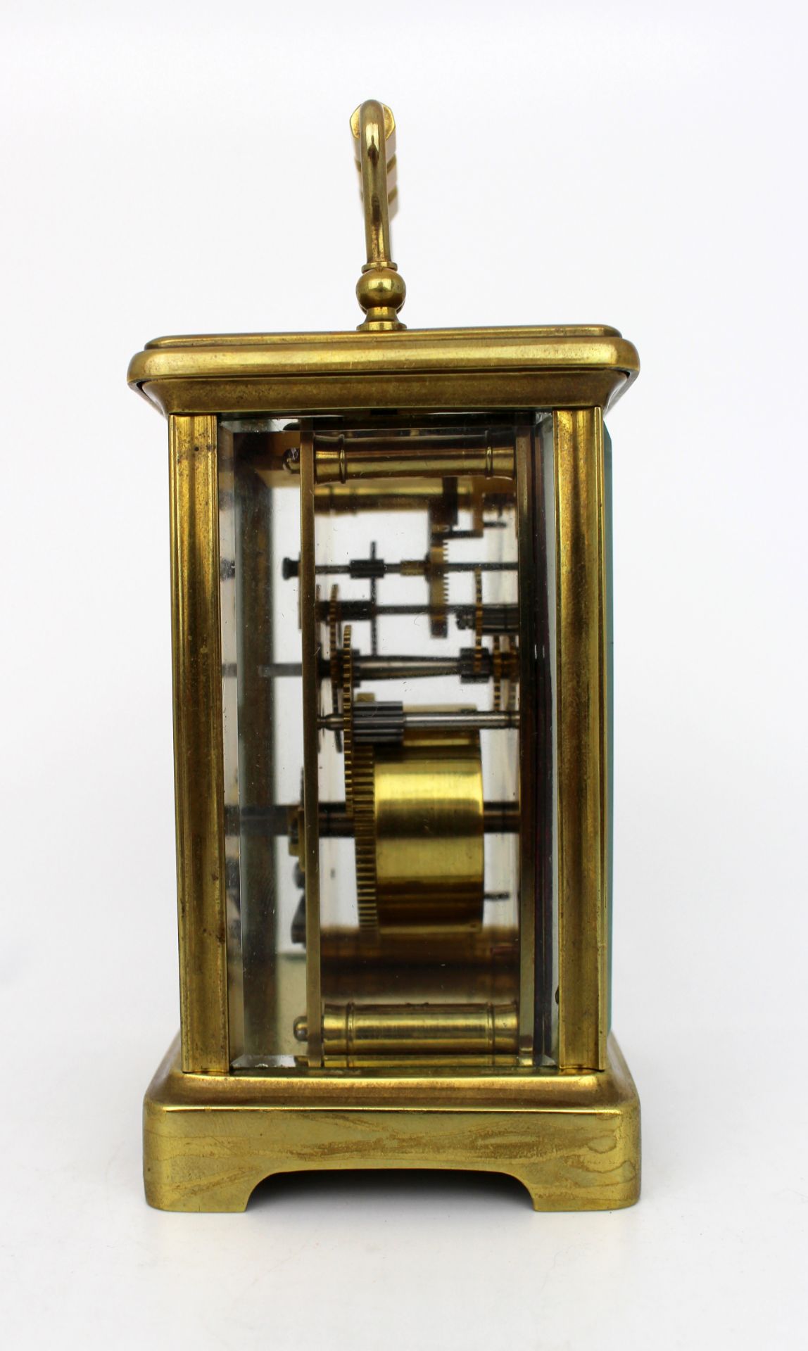 Fine Brass Carriage Clock c.1910 with Travelling Case - Image 4 of 10