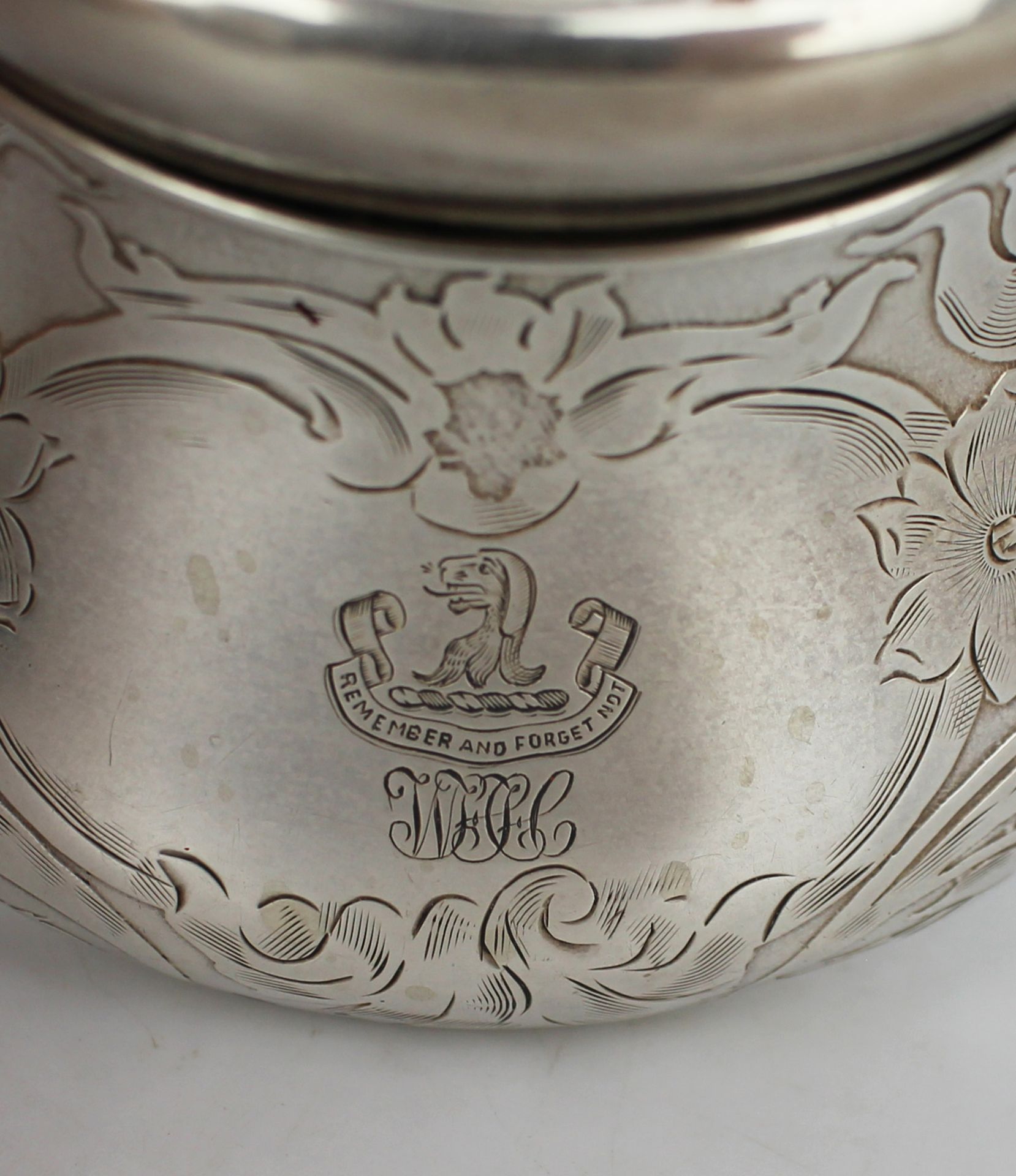 Sterling Silver Engraved Lidded Dish - Image 3 of 5