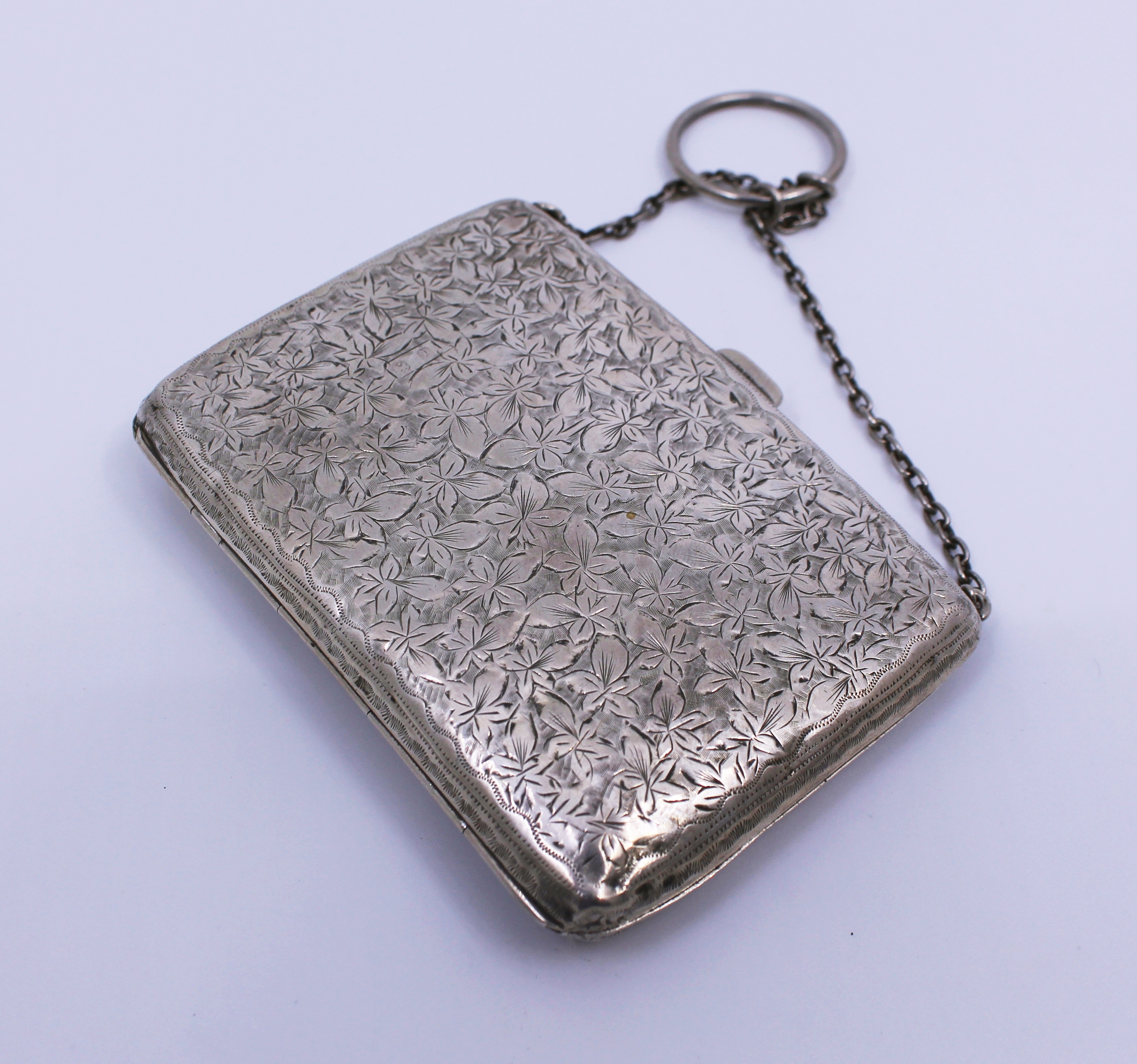 Victorian Silver Card Case By Joseph Gloster Birmingham 1898 - Image 6 of 8
