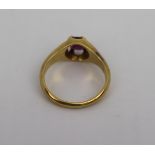 Garnet Yellow Gold Ring