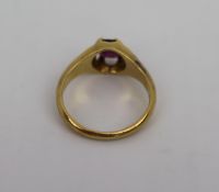 Garnet Yellow Gold Ring