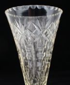 Edwardian Cut Glass Lead Crystl Vase