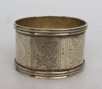 Victorian Silver Napkin Ring London 1883