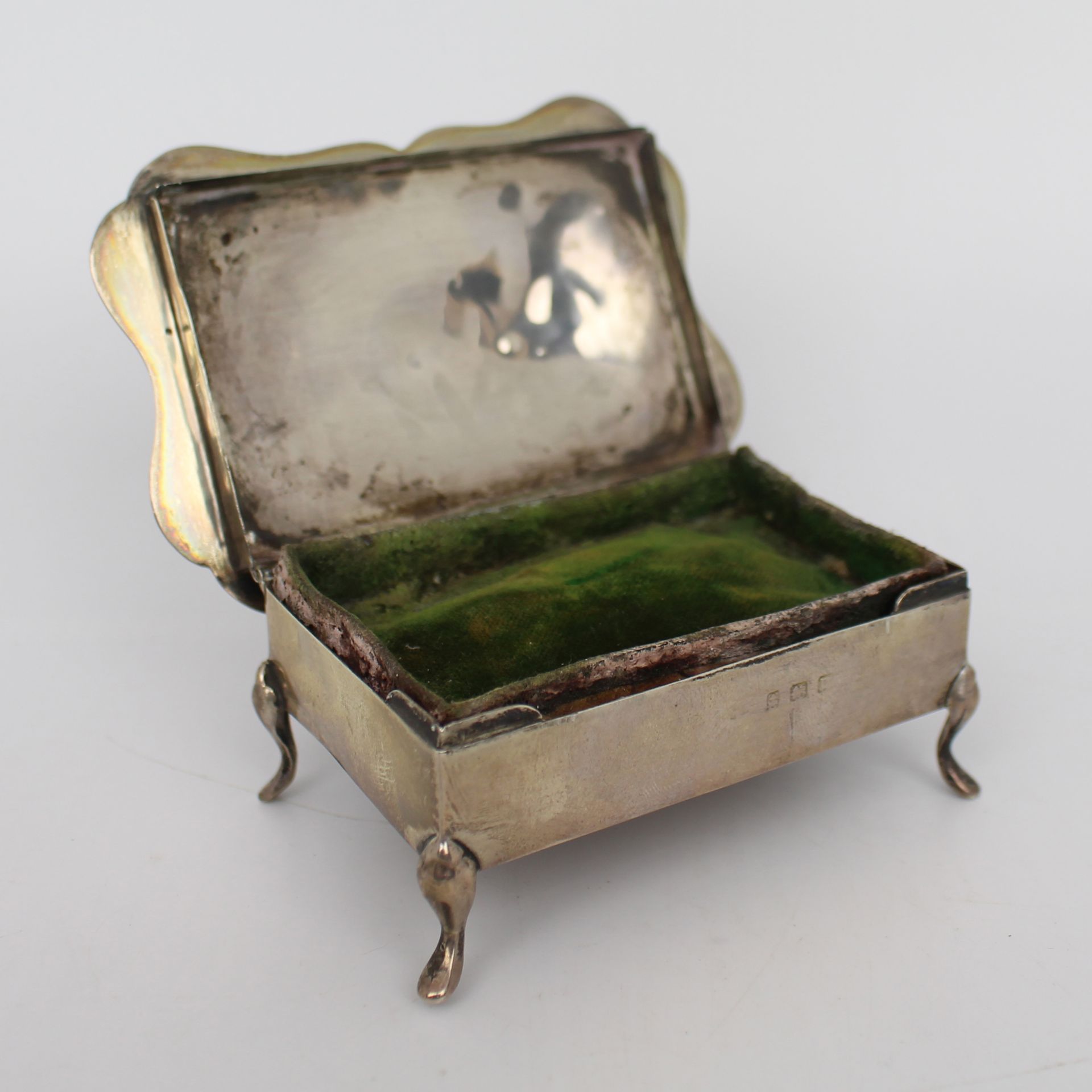 Solid Silver Pin Cushion Box Birmingham 1912