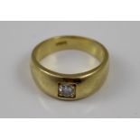 0.28ct Diamond 18ct Gold Signet Ring