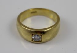 0.28ct Diamond 18ct Gold Signet Ring