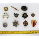 Set of 11 Vintage Brooches