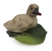 Boehm Cygnet on Leaf